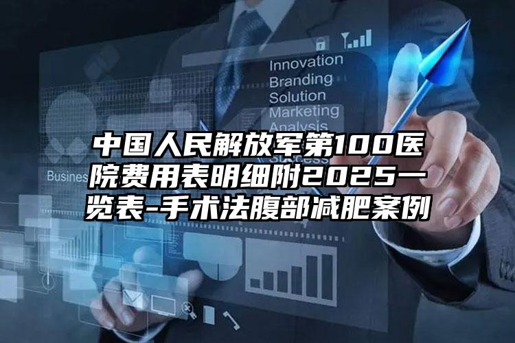 中国人民解放军第100医院费用表明细附2025一览表-手术法腹部减肥案例
