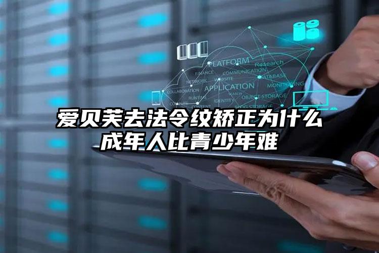 爱贝芙去法令纹矫正为什么成年人比青少年难