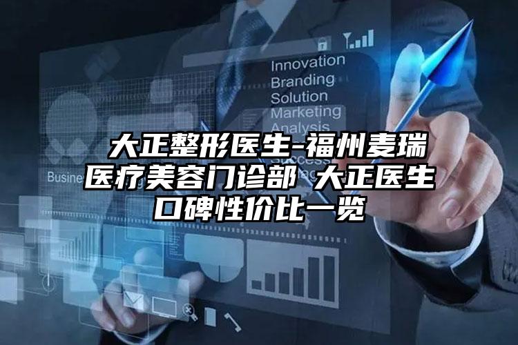 陳大正整形医生-福州麦瑞医疗美容门诊部陳大正医生口碑性价比一览