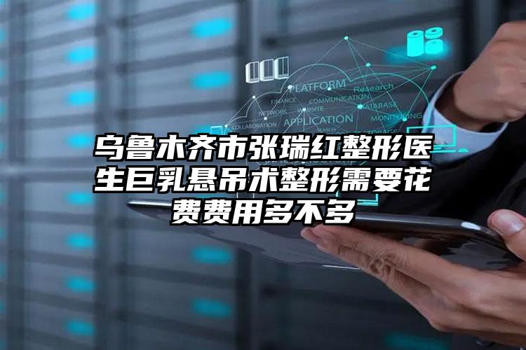 乌鲁木齐市张瑞红整形医生巨乳悬吊术整形需要花费费用多不多