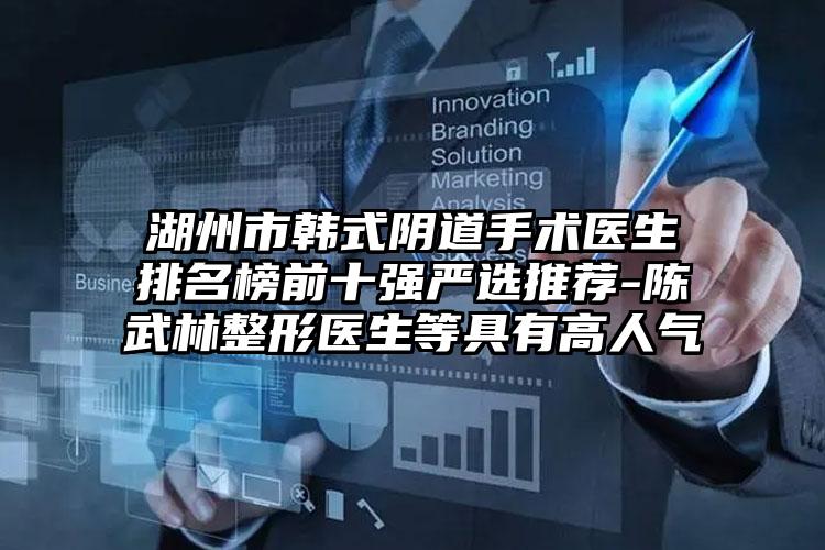 湖州市韩式阴道手术医生排名榜前十强严选推荐-陈武林整形医生等具有高人气