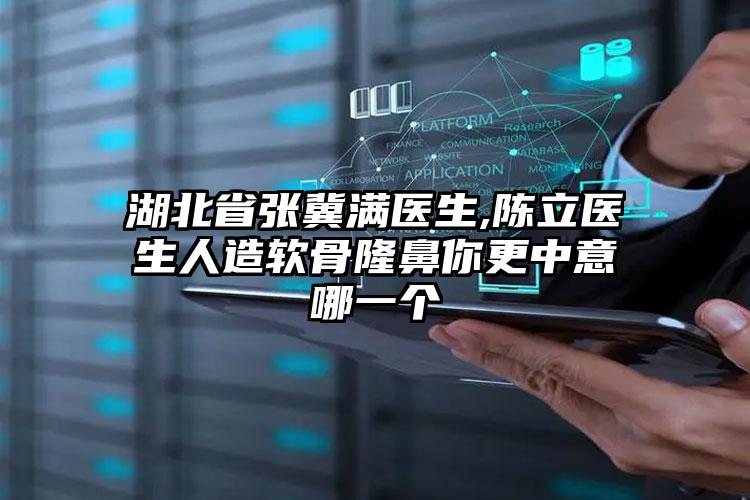 湖北省张冀满医生,陈立医生人造软骨隆鼻你更中意哪一个
