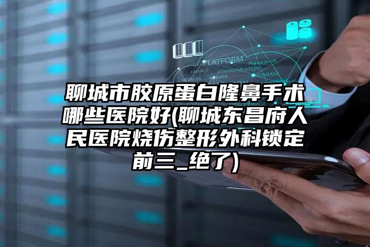 聊城市胶原蛋白隆鼻手术哪些医院好(聊城东昌府人民医院烧伤整形外科锁定前三_绝了)